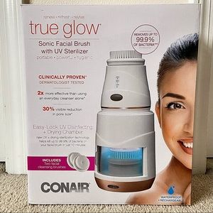 Conair True Glow Sonic Facial Brush with UV Sterilizer